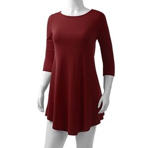 Plus size tunic - NWOT - 3x - Burgundy